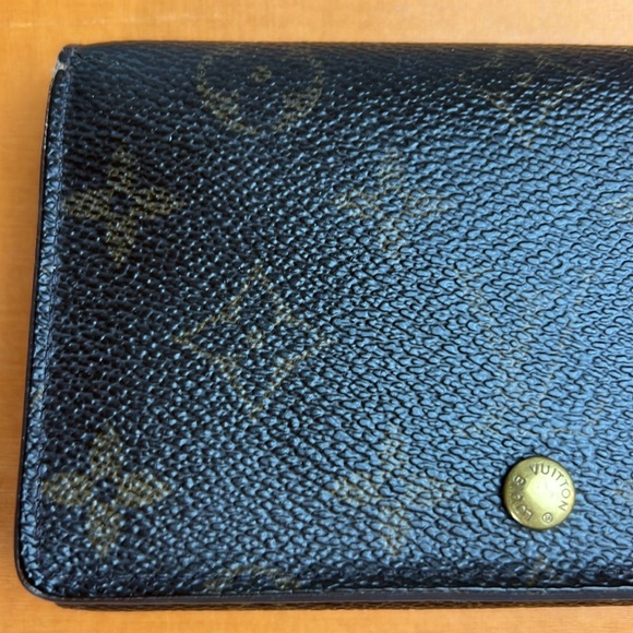 LV Louis Vuitton Monogram Porte Monnaie Billets Tresor Wallet Auth. Vintage 01 - Picture 3 of 17